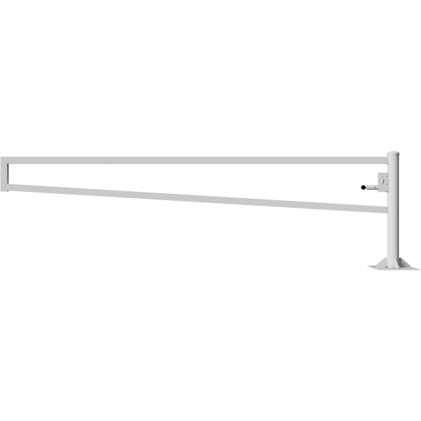 Swiveling gates | to be fixed by plugs, hot-dip galvanized | total width: 3500 mm | with Euro profile cylinder lock